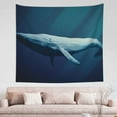 thumbnail image 1 of Blue Whale Abstract Painting Tapestry, Abstract Wall Decor Home Decor Bedroom Living Room Dorm Tapestry Room Wall Hanging, 60" x 51", 1 of 8