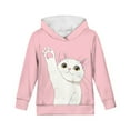 thumbnail image 6 of DISNIMO Girls Cat Hoodie Pink Pullover Hoodie Kids Hooded Sweatshirts Boys Hoodie Sweatshirt Size 14-16 Long Sleeve Hoodie for Teens Girls Trendy Clothes Fall Streetwear Casual Soft, 6 of 7