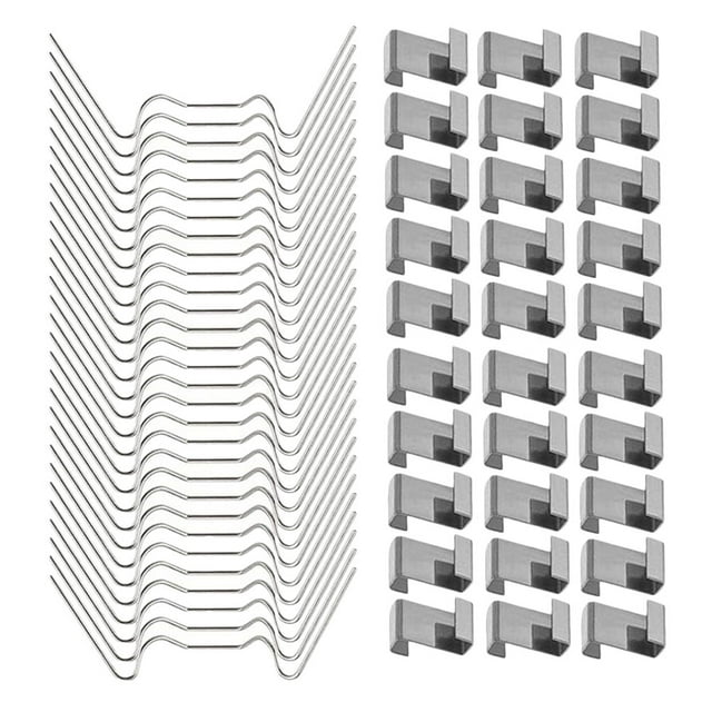 CIMAXIC 100 Pcs Pinces pour Vitres de Serre Pinces pour Fil W de Serre Pinces de Type Z pour Vitrage,2.95"X1.34"X0.08 Pouces