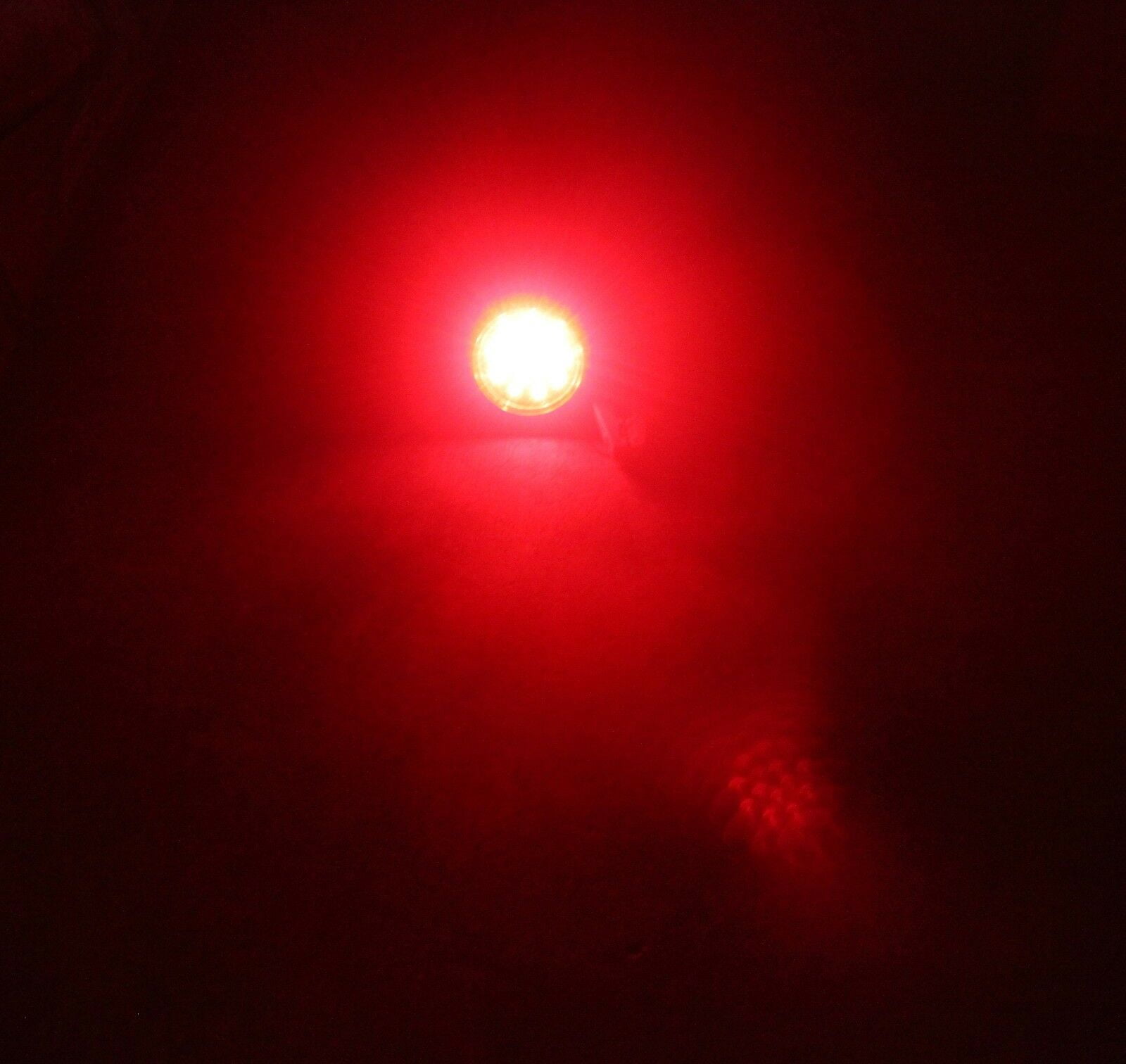 LED RED ROUND 5" Flush Mount STOP TURN LIGHT TRUCK TRAILER CLEAR LENS 14 Diode 25105C-R 6 PK