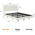 thumbnail image 2 of Floating Bed Frame Full Size with RGB Led Lights Headboard, Modern Queen Upholstered Platform with Adjustable Headboard, Stable Structure, No Box Spring Needed, Easy Assembly, 2 of 8