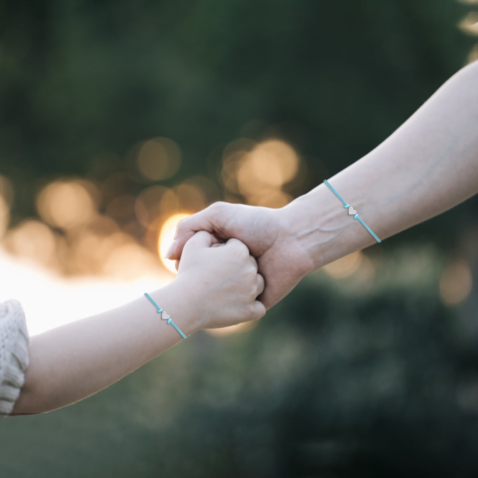 Riforla 2 Pcs Bracelet Retour à L'École Cadeau Bracelet Plus Carte Retour à L'École Cadeaux Mère Fille Ensemble De Bracelets Pour 2 Premier Jour