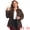 Brown, variant on DARING DIVA Women's Plus Corduroy Jacket Long Sleeve with Pocket Shacket 1X Brown