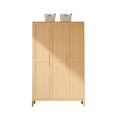 thumbnail image 2 of Armario nórdico de madera maciza, armario de almacenamiento de montaje de estilo japonés, armario para el hogar, dormitorio, cama y desayuno, muebles de dos puertas sl, 2 of 4