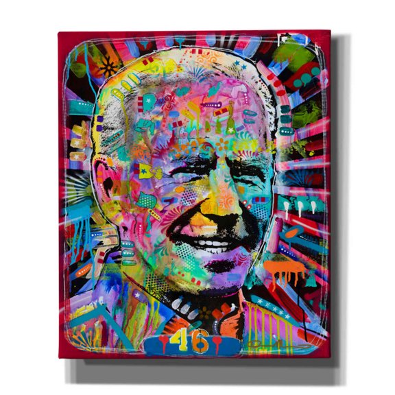 Epic Graffiti 'Joe Biden' by Dean Russo, Canvas Wall Art, 20"x24"