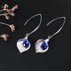 thumbnail image 3 of Nvzi Pendientes colgantes de estilo retro, nuevos y únicos, joyería étnica bohemia vintage (azul), 3 of 5