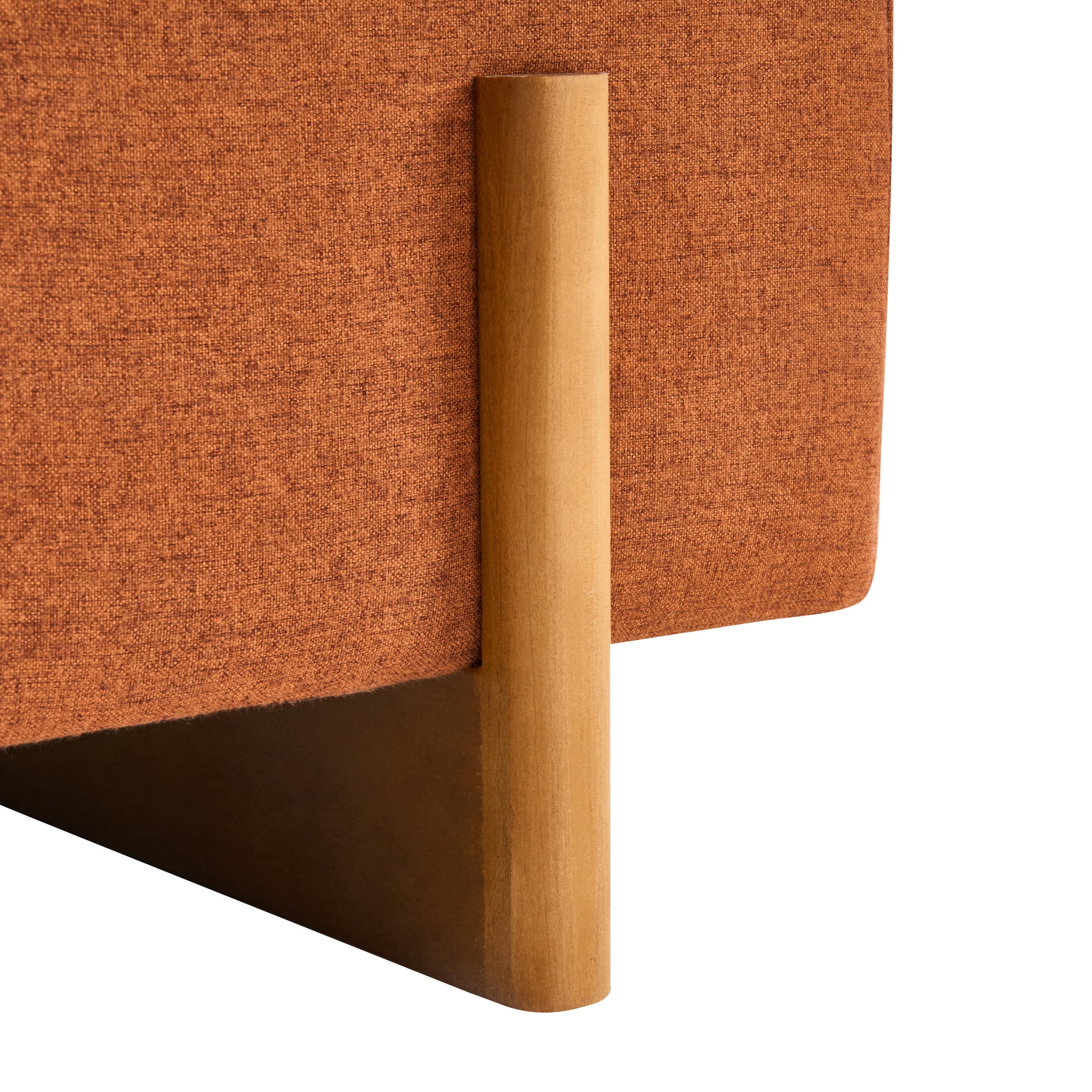 Christopher Knight Home 39" Modern Upholstered Ottoman, Storage Bench with Lift-Top Lid, Burnt Orange