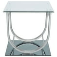 thumbnail image 3 of Danville Rectangular U-Shaped Glass Top Side End Table Chrome, 3 of 6