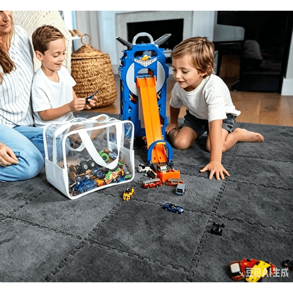 20Piece Carpet Squares Puzzle Mat 11.8" x 11.8" Plush Interlocking Carpet Tiles, Foam Floor Tiles for Baby Play Mat - Kids Soft Play Mats Anti Slip Jigsaw Flooring Playmat Playroom Rug
