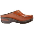 thumbnail image 6 of Womens Open-Back Hand-Painted Leather Clogs - Camel - European Size 37, 6 of 8