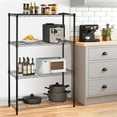 thumbnail image 1 of Wire Shelving Unit 4 Tier Wide Kitchen Shelf Adjustable Storage Shelf Metal Microwave Rack NSF Shelves 14" D x 36" W x 54" H Steel Utility Layer Shelf for Pantry Closet Laundry, Black, 1 of 7