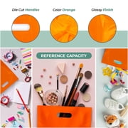 Orange Merchandise Plastic Glossy Retail Bags 100 Pack 9 x 12 with 1.25 mil Thick