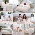 thumbnail image 5 of 3 Piece Burnt Orange Striped Duvet Cover Set California King,Microfiber Comforter/Quilt Cover with Corner Ties and 2 Pillowcases,Modern Abstract Art Geometric All Season Bedding with Zipper Closure, 5 of 8