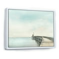 thumbnail image 2 of Designart "Minimalistic Horizon Featuring The Coastal Pier I" Coastal Pier Floater Framed Canvas Art Print, 2 of 5