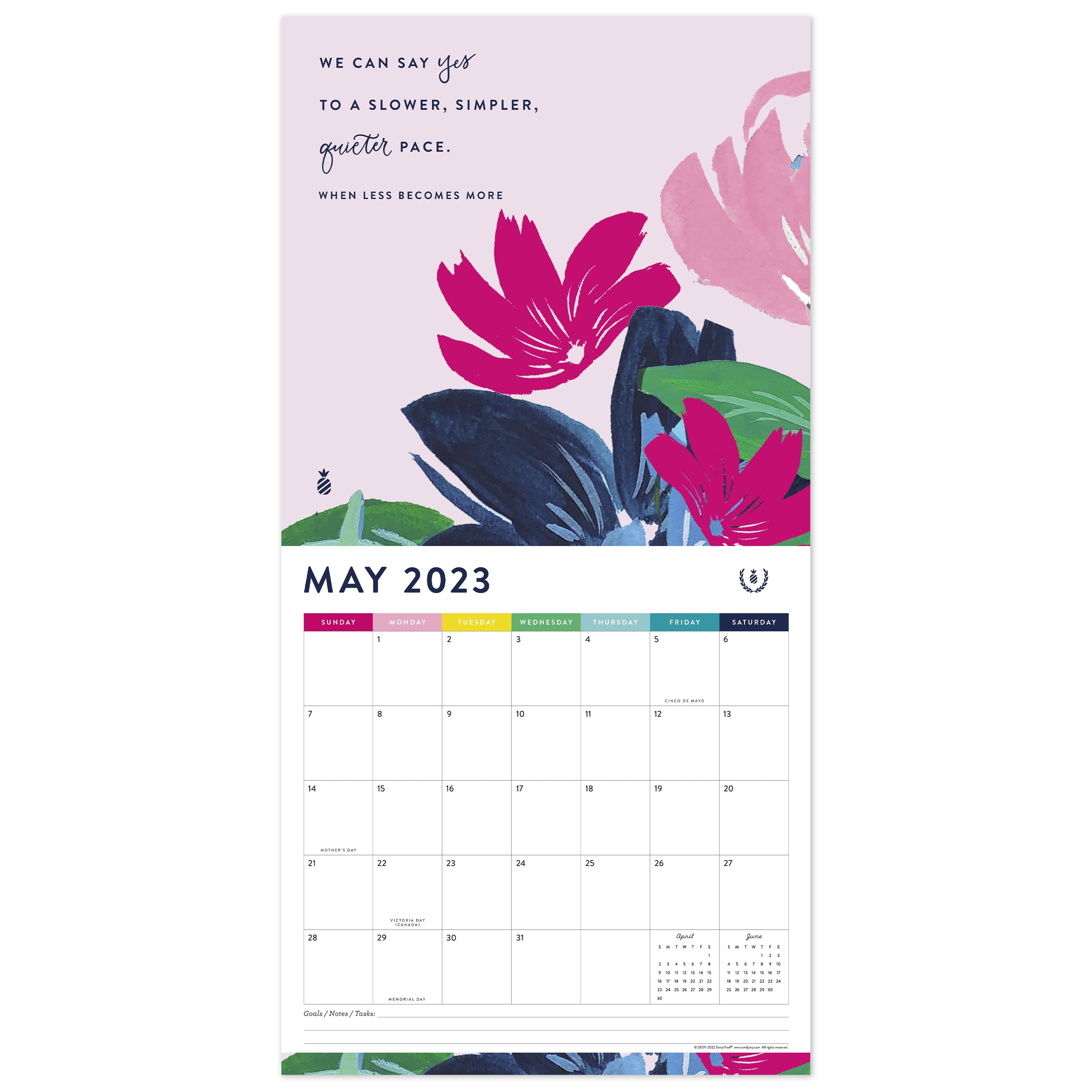 2023 Wall Calendar, Simplified by Emily Ley, 12" x 12" by Mead (WMDL7128-23)