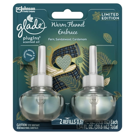 Glade PlugIns Refill 2 CT, Warm Flannel Embrace, 1.34 FL. OZ. Total, Scented Oil Air (Best Fl Vst Plugins)