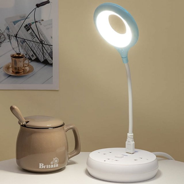 Lámpara USB creativa de protección ocular, lámpara LED portátil, lámpara de mercado nocturno, lámpara de anillo de lectura, lámpara de aprendizaje portátil mini con energía móvil