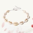 thumbnail image 3 of WORGEOUS Collar de gargantilla de concha para mujer, hecho a mano, moda de verano, collar con estilo de joyería (blanco), 3 of 9