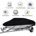 thumbnail image 4 of Trailerable Boat Cover, Waterproof Bass Boat Cover with Storage Bag Fit V-Hull, Tri-Hull, Fishing Boat, Runabout, Bass Boat, 17-19ft, 4 of 8
