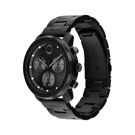 Movado Trend Propel 3601043 Dial Black Stainless Steel Bracelet 44mm Mens Watch