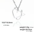 thumbnail image 7 of EUEAVAN Silver Devil Love Heart Pendant Necklace Stainless Steel Jewelry, 7 of 7