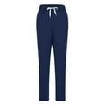 thumbnail image 7 of Ofreoo Womens Drawstring Elastic Waist Casual Pants Solid Color Trousers with Pockets For Home And Outdoor, 7 of 7