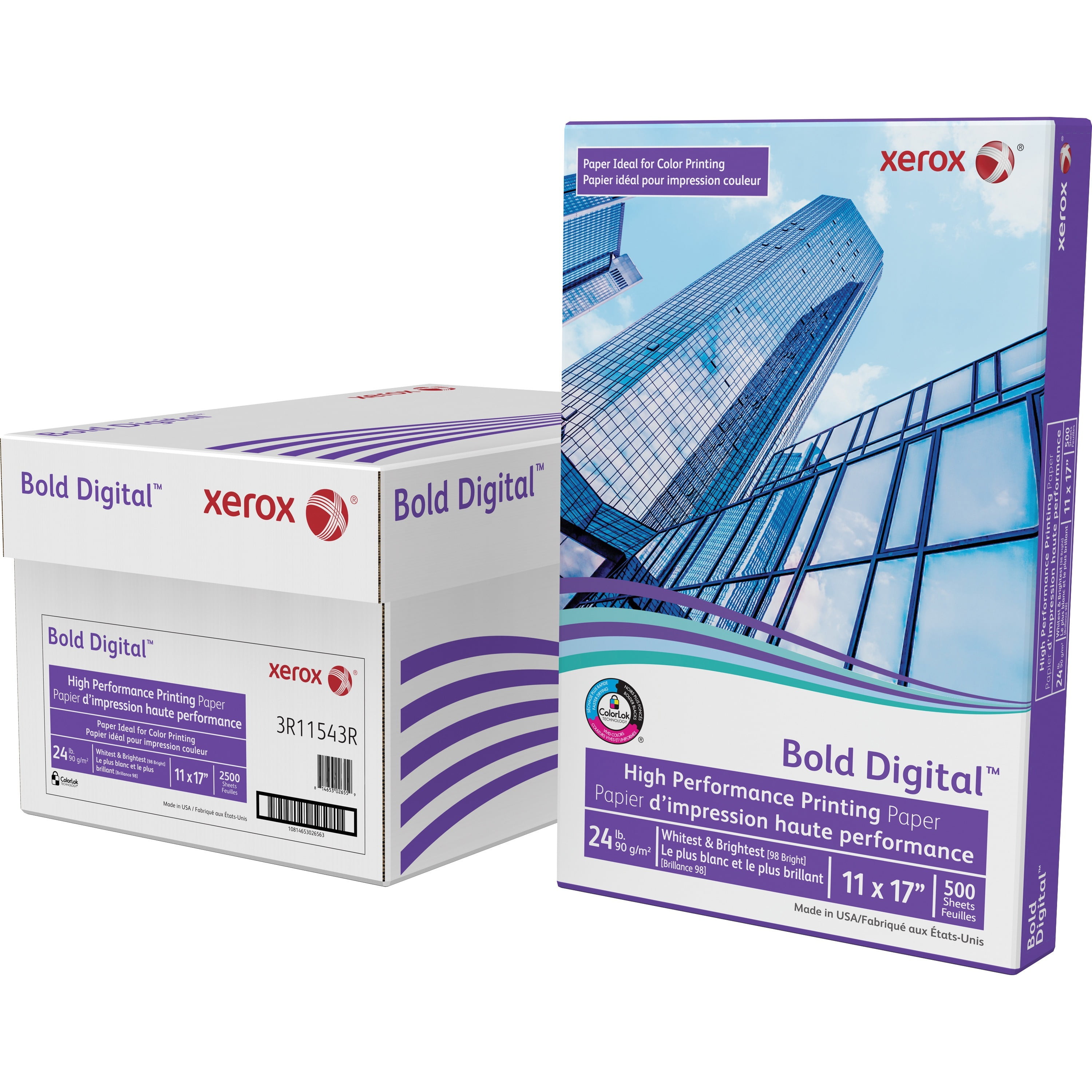 Xerox, XER3R11543R, Bold Digital 24 lb. High Performance Paper, 500 / Ream, White