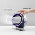 thumbnail image 4 of Bladeless Mini Desk Fan, Adjustable Angle Personal Table Cooling Fan, USB Powered Circulation Fan, LED Ambient Light Desktop Fan, Small Air Cooler, Compact Transparent Frame Tabletop Fan, 4 of 6