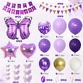 thumbnail image 2 of MMTX Purple Butterfly Balloon Garland, 30-Piece Purple Gold Party Decorations, 2 of 8