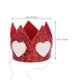 thumbnail image 2 of GOOHOCHY 1 banda para el cabello para niños, corona 3D con patrón de corazón, diadema para fiesta de cumpleaños para niños (rojo), 2 of 7