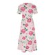 thumbnail image 4 of Puntoco Vestido Midi De Moda Para Mujer Vestido Con Cuello Redondo Y Manga Corta Con Doble Bolsillo Y Estampado Floral Rosa S,Regalos Para Mujer Joven, 4 of 4