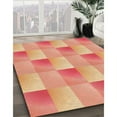 thumbnail image 3 of Ahgly Company Machine Washable Indoor Square Transitional Bright Orange Area Rugs, 5' Square, 3 of 7