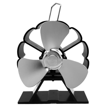 

3 Blades Mini Heat Powered Fireplace Stove Fan Aluminum Silent Eco-Friendly Compatible for Fan Heater Fan Wood Stoves