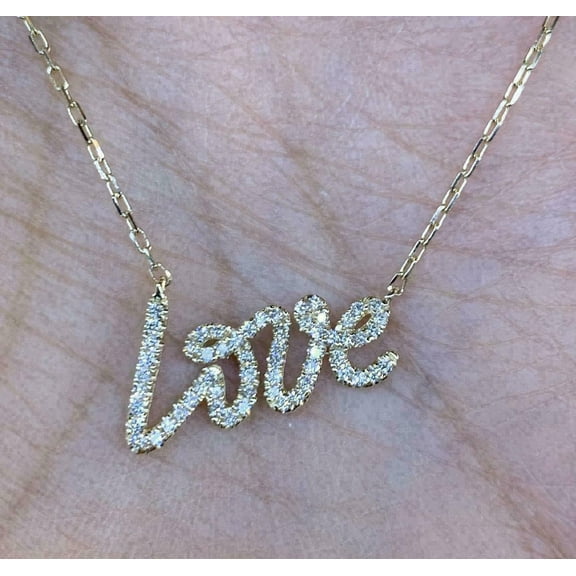 1Ct Round Cut VVS1/D Diamond Heart Pendant 14K Yellow Gold Finish Silver 18" Free Chain