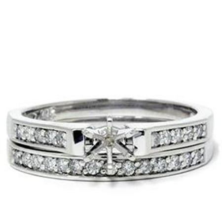 Pompeii Platinum 1/3ct SI Diamond Engagement Ring Setting Set (G/H,SI)