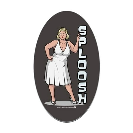 CafePress - Archer Pam Sploosh - Sticker (Oval)