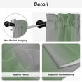 thumbnail image 5 of Green Grey Tier Curtains, Modern Minimalist Solid Vertical Stripes Light Filtering Kitchen Curtains, 2Pcs Rod Pocket Half Window Treatments Panels for Sink Cafe Cabinet Camper 27.5x36 Inches, 5 of 9