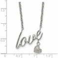 thumbnail image 5 of Stainless Steel Polished And Textured Love 16.5In With 4In Ext Necklace Made In China -Jewelry By Sweet Pea, 5 of 8