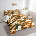thumbnail image 3 of Manfei Camo 7pcs Bedding Comforter Set,Rustic Outdoor Queen Bedding Sets,Orange Beige Queen Sheet Sets For Kids,Luxury Bedroom Decor Reversible, 3 of 8