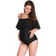 thumbnail image 4 of Traje de baño de maternidad Bikinis para mujer Tankini Trajes de baño de verano Embarazo Ropa de playa Negro (L oso de fresa  vestir, 4 of 5
