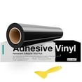 thumbnail image 1 of Rollo de vinilo HTVRONT negro permanente de 3,66 m x 12,19 cm, 1 of 7