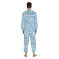 thumbnail image 4 of FORMRS Onesies Pajama for Adults Unisex Hoodie Winter Jumpsuit One Piece Sleepwear, Sizes S-2XL, Blue Snowflake, 4 of 7