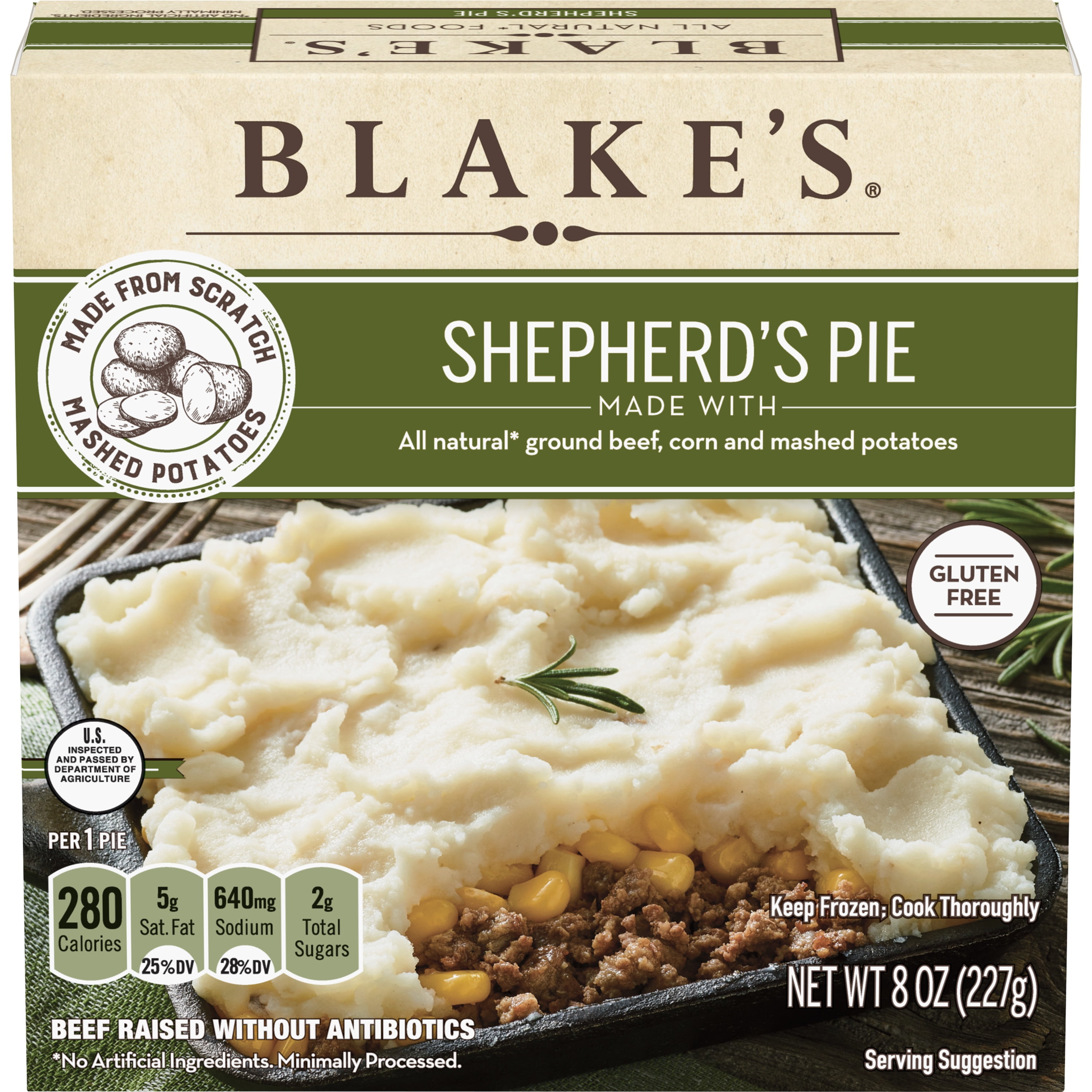 Blakes Family Size Frozen Meal Shepherds Pie Gluten Free All Natural 8 Oz Walmart Com Walmart Com