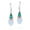 Turquoise, variant on Gorgeous Moonstone Teardrop Simulated Blue Aquamarine Sterling Silver Earrings