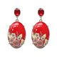 thumbnail image 4 of Elegant Women's Resin Oval Flower Dangle Earrings Rhinestone Set Jewelry Beige One Pair (h-3), 4 of 4