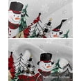 thumbnail image 6 of Grey Christmas Linen Curtain Valance for Bedroom/Bathroom/Kitchen/Office/Living/Dining Room Window,Winter Snowman Snowflake Xmas Tree Rod Pocket Topper Decorative Cafe Drapes Panel 42"x12", 6 of 6