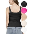 thumbnail image 3 of Stretch Is Comfort Women's Double Layer Tank Top Black 3X, 3 of 7
