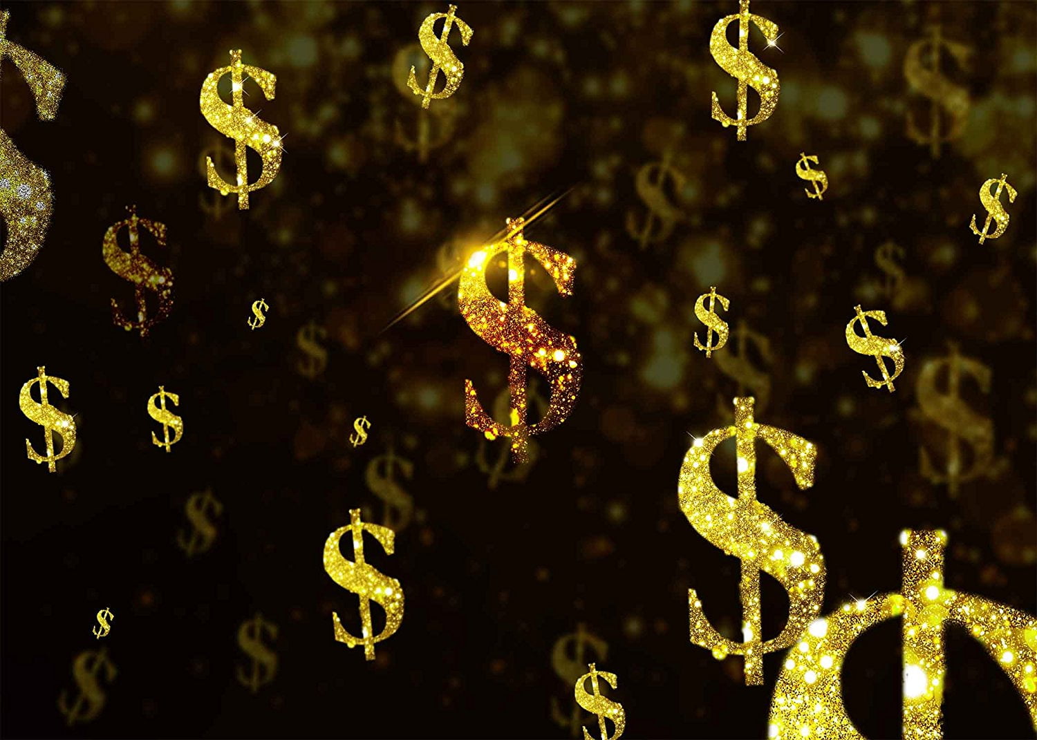 8x12 FT Money Vinyl Photography Background Backdrops,Colorful Symbols of Richness Wallet Credit Card Icons of Money Dollar Pound Signs Background for Selfie Birthday Party Pictures Photo Booth Shoot