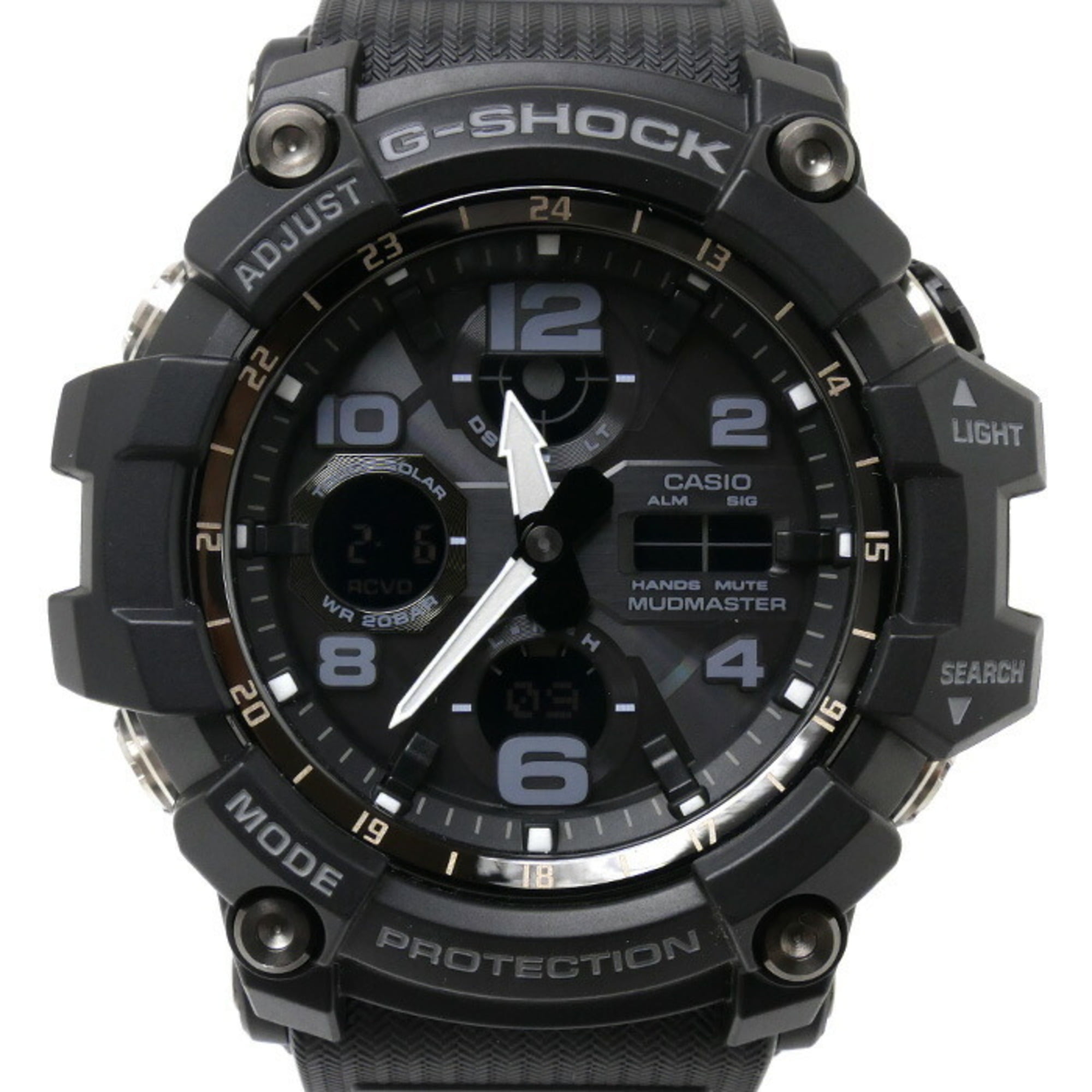 Casio G-Shock MUDMASTER Men's Wristwatch, Radio Wave Solar, 20BAR Water Resistance, Shock-Resistant, Dustproof, Black - Walmart.com Casio G-Shock MUDMASTER Men's Wristwatch, Radio Wave Solar, 20BAR Water Resistance, Shock-Resistant, Dustproof, Black - Walmart.com