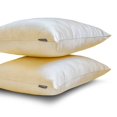 thumbnail image 5 of Funda de cojín lumbar de lujo HomeCentric, color crema, paquete de 2, 30 x 35 cm (12 x 14 pulgadas), funda de cojín rectangular lisa de satén, estilo moderno - Satén crema flameado, 5 of 5